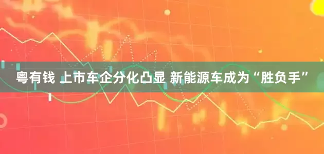粤有钱 上市车企分化凸显 新能源车成为“胜负手”